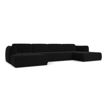 Sofa Panoramic d'angle Hoku Velours Black