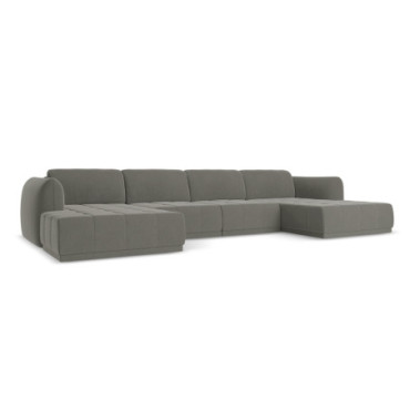 Sofa Panoramic d'angle Hoku Velours Elephant