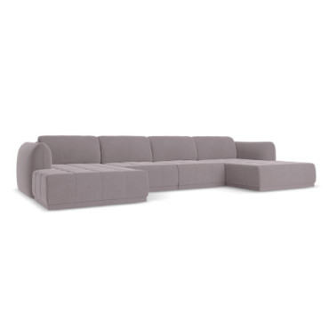 Sofa Panoramic d'angle Hoku Velours Lavender