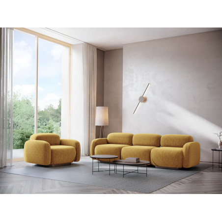 Module de canapé accoudoir Ailani - 95x95x73 Chenille Mustard