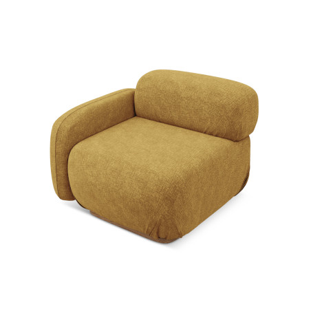 Module de canapé accoudoir Ailani - 95x95x73 Chenille Mustard