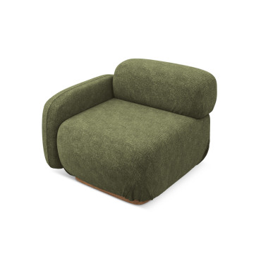 Module de canapé accoudoir Ailani - 95x95x73 Chenille Olive