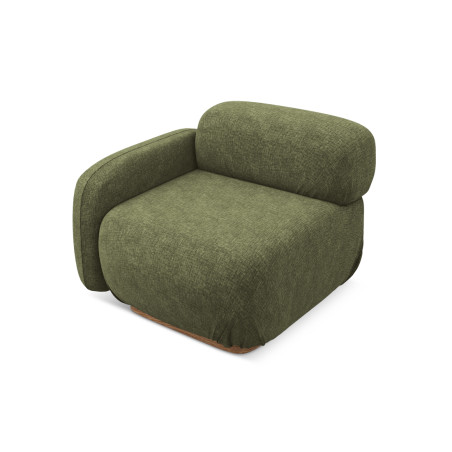 Module de canapé accoudoir Ailani - 95x95x73 Chenille Olive