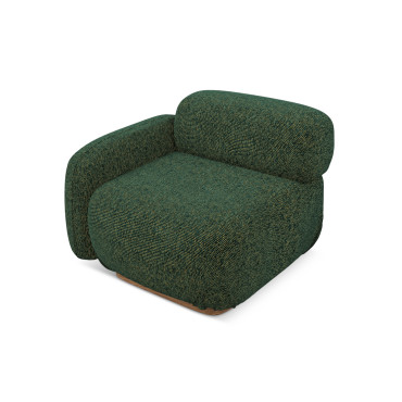 Module de canapé accoudoir Ailani - 95x95x73 Tissu Green