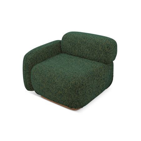 Module de canapé accoudoir Ailani - 95x95x73 Tissu Green