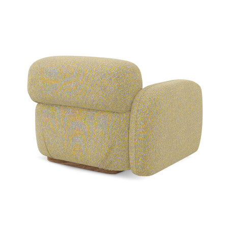 Module de canapé accoudoir Ailani - 95x95x73 Tissu Mustard