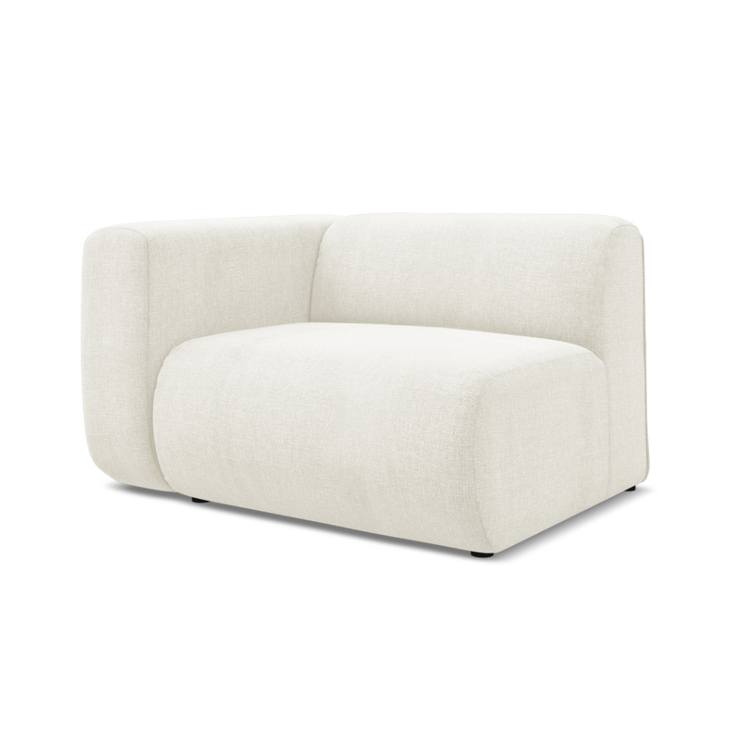 Module de canapé accoudoir Ekahi - 114x89x70 Chenille White