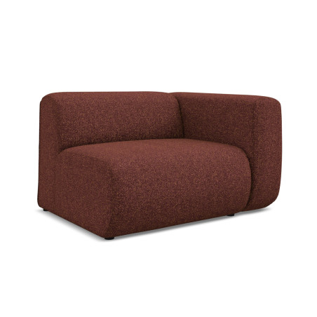 Module de canapé accoudoir Ekahi - 114x89x70 Tissu Burgundy