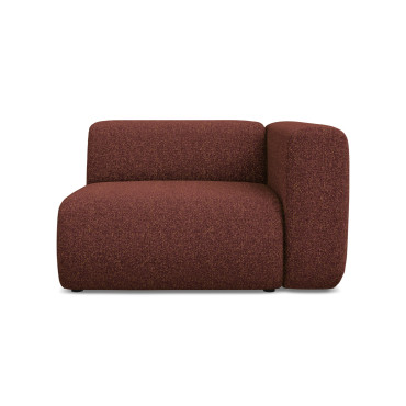 Module de canapé accoudoir Ekahi - 114x89x70 Tissu Burgundy