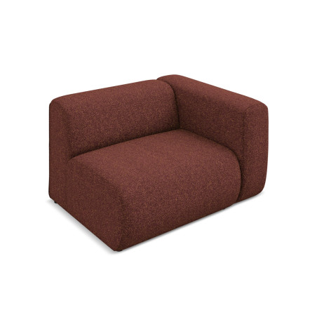 Module de canapé accoudoir Ekahi - 114x89x70 Tissu Burgundy