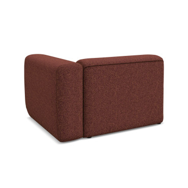 Module de canapé accoudoir Ekahi - 114x89x70 Tissu Burgundy