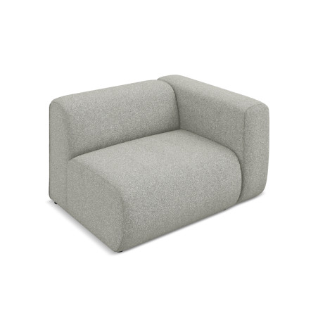 Module de canapé accoudoir Ekahi - 114x89x70 Tissu Light gray