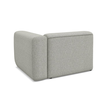 Module de canapé accoudoir Ekahi - 114x89x70 Tissu Light gray