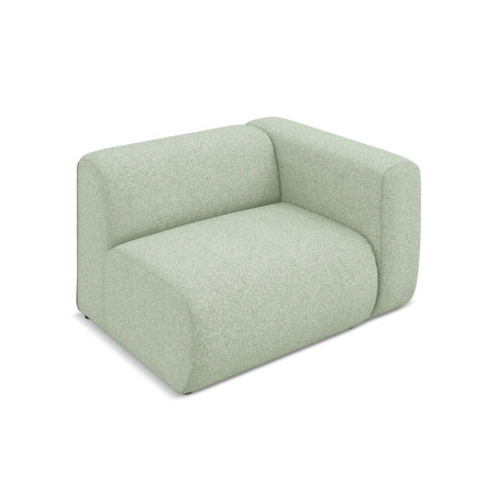 Module de canapé accoudoir Ekahi - 114x89x70 Tissu Light green