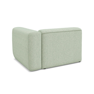 Module de canapé accoudoir Ekahi - 114x89x70 Tissu Light green