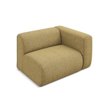 Module de canapé accoudoir Ekahi - 114x89x70 Tissu Mustard