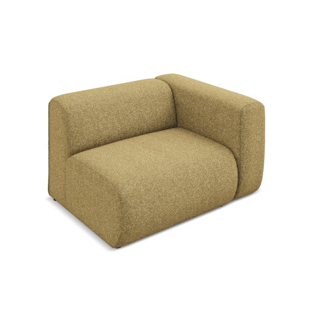 Module de canapé accoudoir Ekahi - 114x89x70 Tissu Mustard