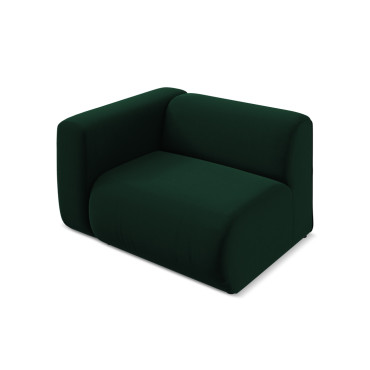 Module de canapé accoudoir Ekahi - 114x89x70 Velours Bottle green