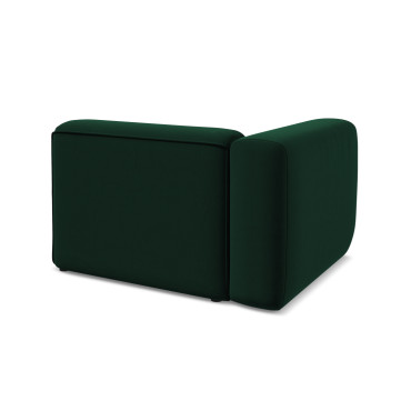 Module de canapé accoudoir Ekahi - 114x89x70 Velours Bottle green