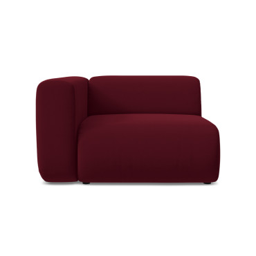 Module de canapé accoudoir Ekahi - 114x89x70 Velours Burgundy