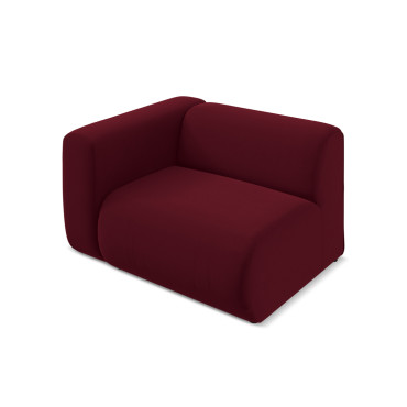 Module de canapé accoudoir Ekahi - 114x89x70 Velours Burgundy