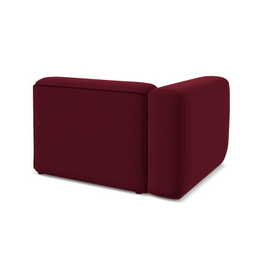 Module de canapé accoudoir Ekahi - 114x89x70 Velours Burgundy