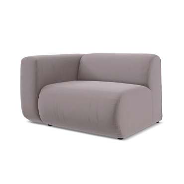 Module de canapé accoudoir Ekahi - 114x89x70 Velours Lavender