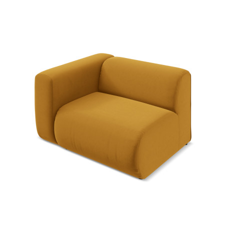 Module de canapé accoudoir Ekahi - 114x89x70 Velours Mustard