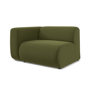 Module de canapé accoudoir Ekahi - 114x89x70 Velours Olive