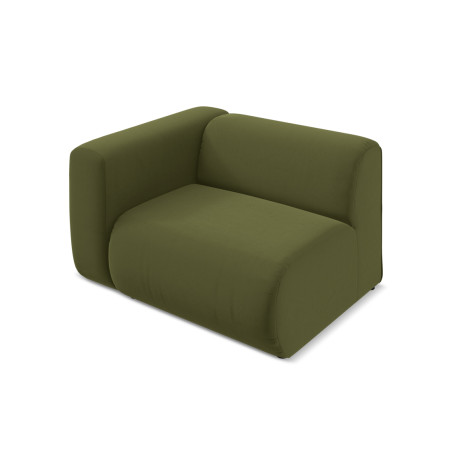 Module de canapé accoudoir Ekahi - 114x89x70 Velours Olive