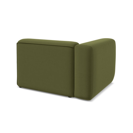 Module de canapé accoudoir Ekahi - 114x89x70 Velours Olive