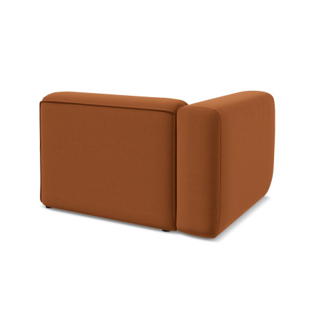 Module de canapé accoudoir Ekahi - 114x89x70 Velours Terracotta