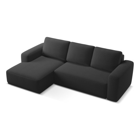 Sofa d'angle convertible Kaila Tissu Anthracite