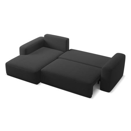 Sofa d'angle convertible Kaila Tissu Anthracite