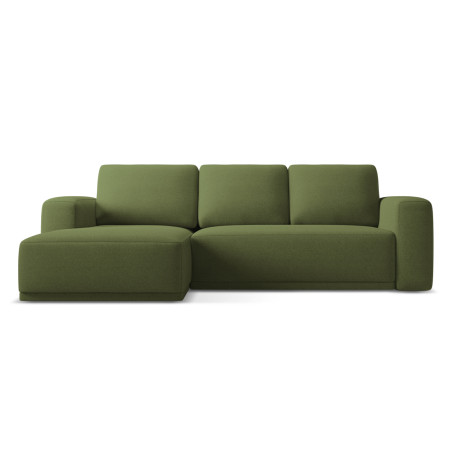 Sofa d'angle convertible Kaila Tissu Bottle green