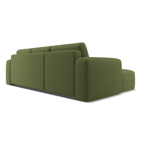 Sofa d'angle convertible Kaila Tissu Bottle green