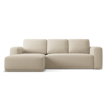 Sofa d'angle convertible Kaila Tissu Dark beige