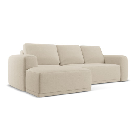 Sofa d'angle convertible Kaila Tissu Dark beige