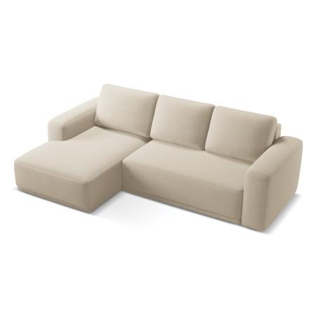 Sofa d'angle convertible Kaila Tissu Dark beige