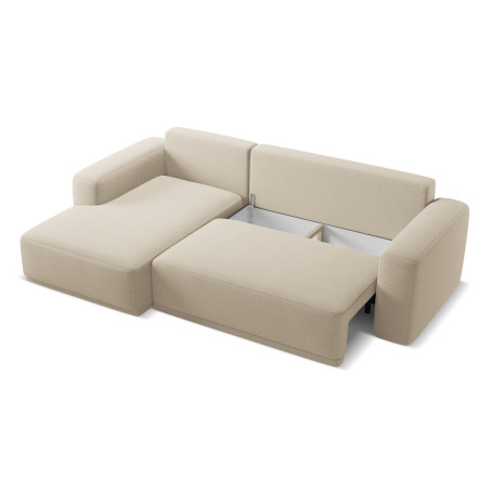 Sofa d'angle convertible Kaila Tissu Dark beige