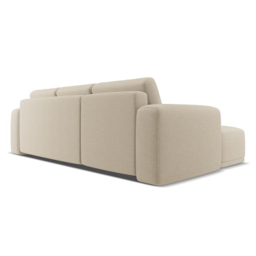 Sofa d'angle convertible Kaila Tissu Dark beige