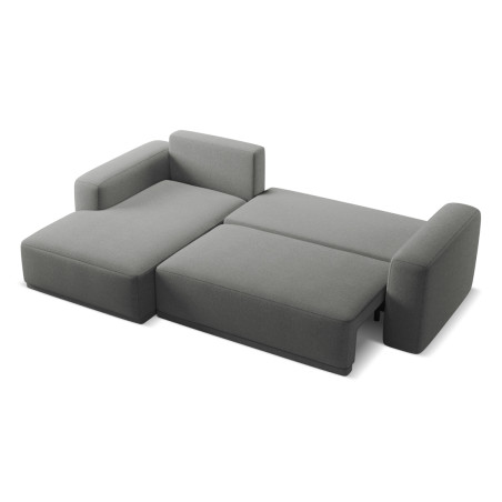 Sofa d'angle convertible Kaila Tissu Elephant