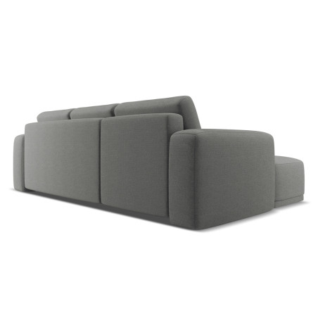 Sofa d'angle convertible Kaila Tissu Elephant