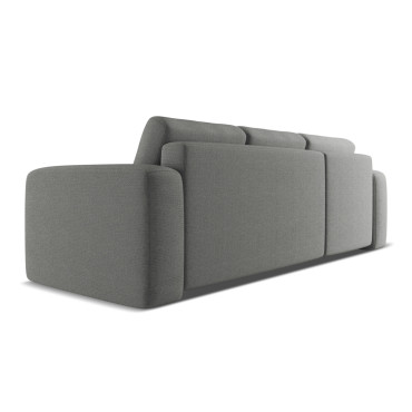 Sofa d'angle convertible Kaila Tissu Elephant