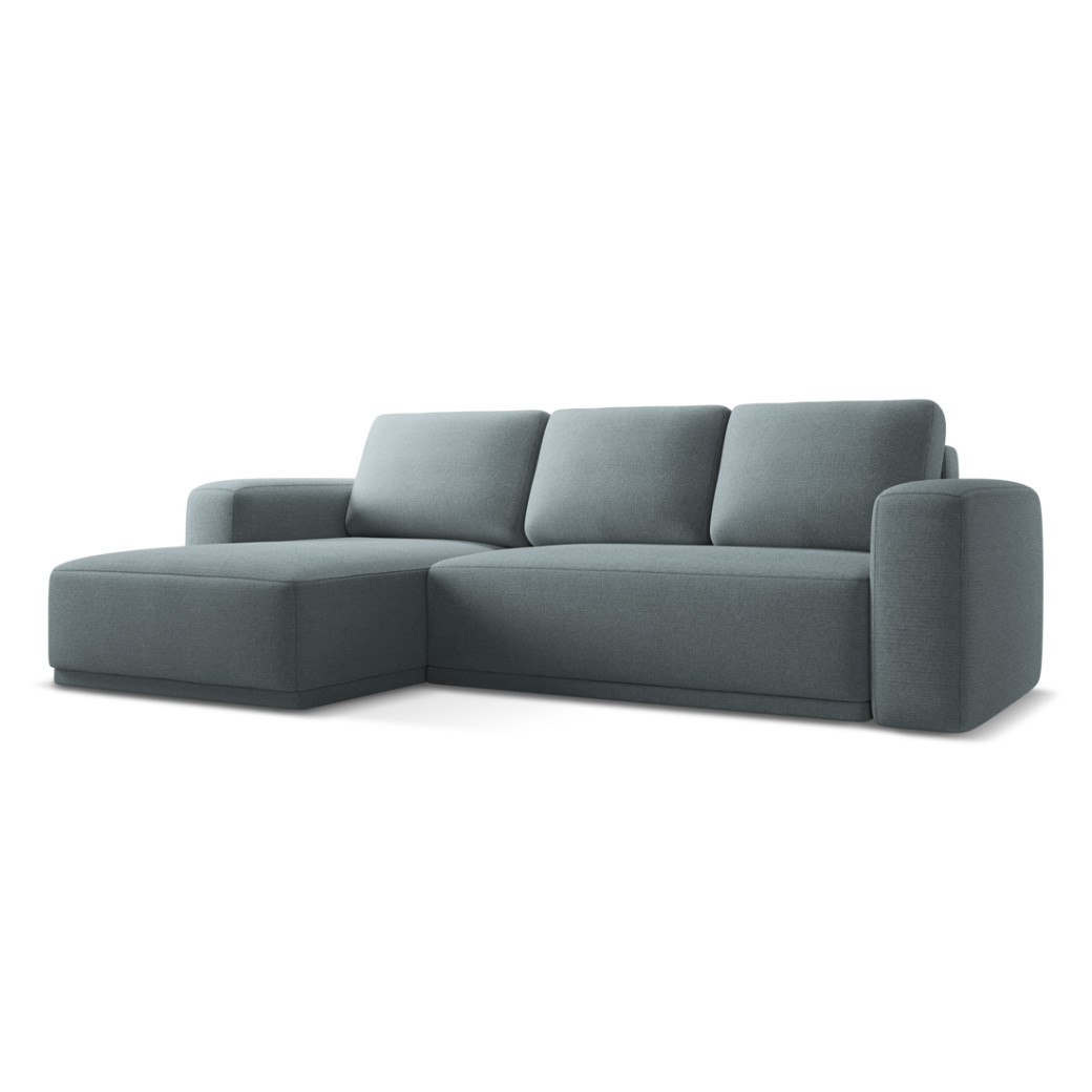 Sofa d'angle convertible Kaila Tissu Jeans