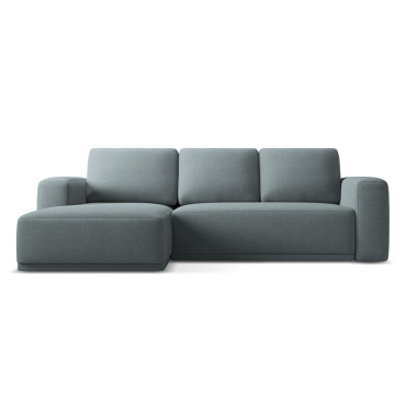 Sofa d'angle convertible Kaila Tissu Jeans