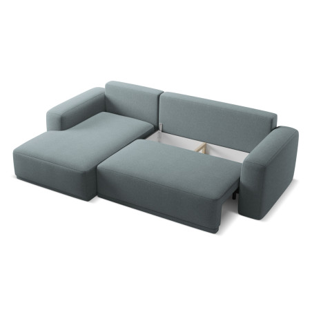 Sofa d'angle convertible Kaila Tissu Jeans