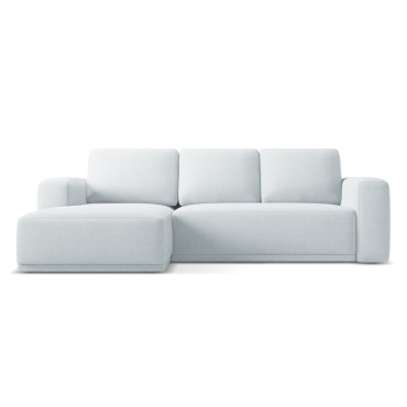 Sofa d'angle convertible Kaila Tissu Light blue