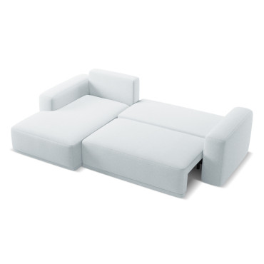 Sofa d'angle convertible Kaila Tissu Light blue