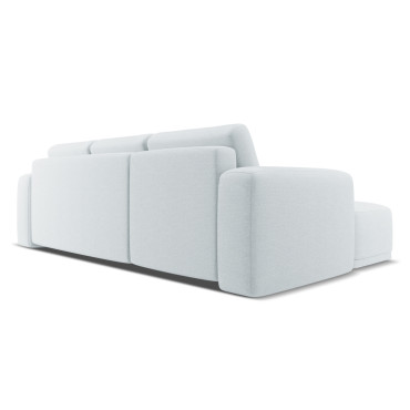 Sofa d'angle convertible Kaila Tissu Light blue